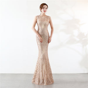 Elegant Sleeveless Mermaid Evening Gown - FashionByTeresa