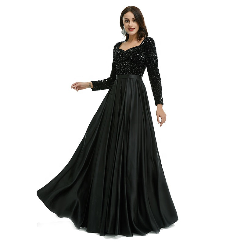 big skirt prom dresses Ball Gown Prom Dresses Scoop Appliques Long Chic Luxury Ombre Big Prom Anna PromDress
