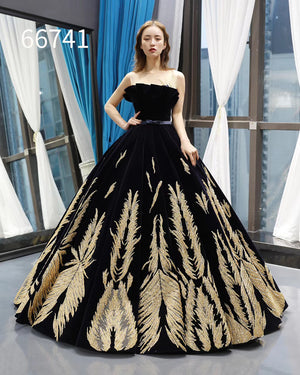 Elegant Off Shoulder Evening Ball Gown - FashionByTeresa