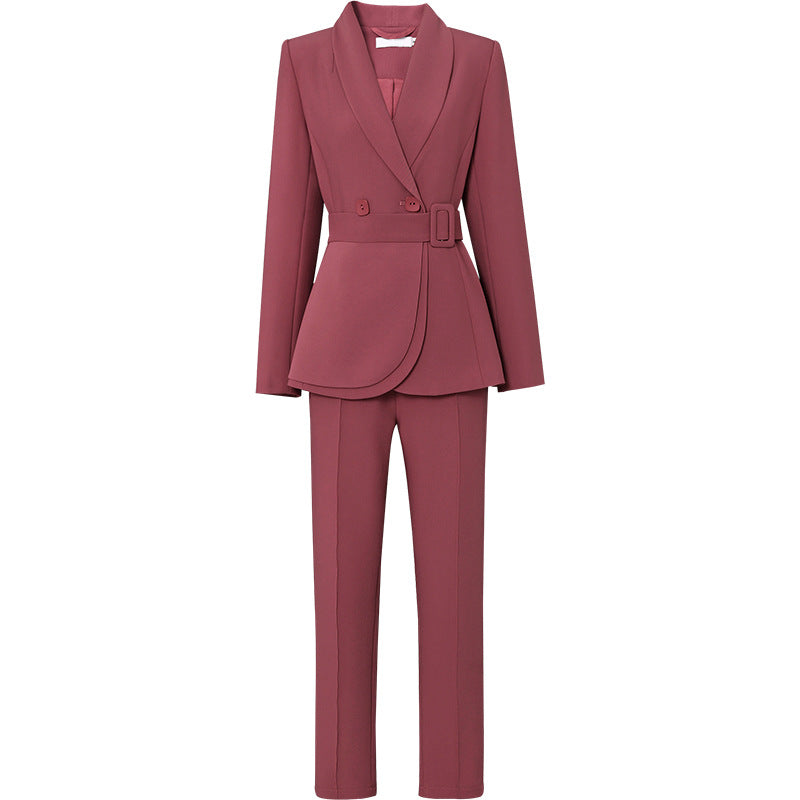 Black Two-Piece Women Pants Suit | FashionByTeresa, Red / M Black Two-Piece Women Pants Suit | FashionByTeresa, Red / M