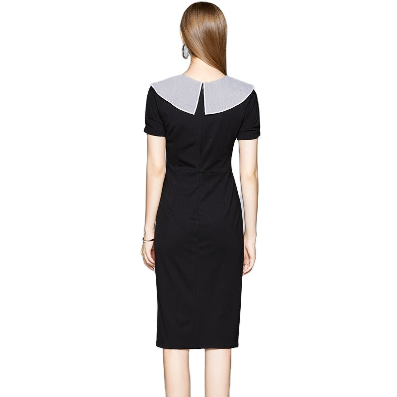 Simple Professional Business Black Short Sleeve Dress FashionByTeresa Simple Professional Business Black Short Sleeve Dress FashionByTeresa