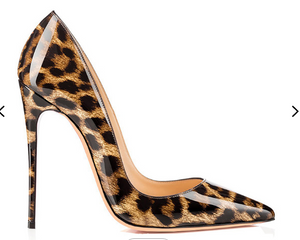 Leopard print patent high heel pumps - FashionByTeresa