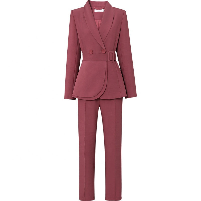 Women Black Blazer And Trousers Suit Set XL / Black Women Black Blazer And Trousers Suit Set XL / Black