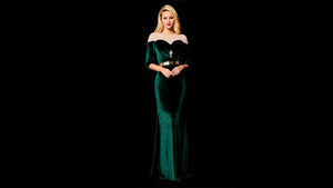 Green Elegant Beaded Velvet Evening Ball Gown - FashionByTeresa