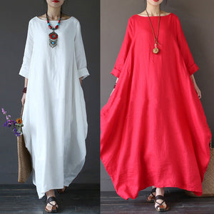 White Cotton Summer Maxi Dress - FashionByTeresa