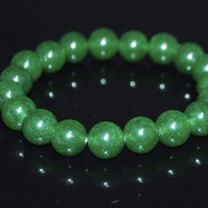 FBT - Emerald Green Jade Unisex Beaded Bracelets - FashionByTeresa