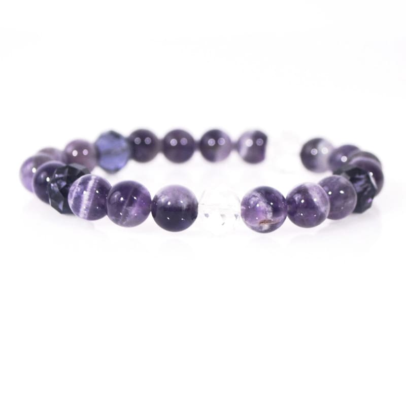 Genuine Amethyst Gemstone Beaded Women's Bracelets - FashionByTeresa