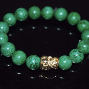 FBT - Green Turquoise Rose Gold Ascent Bracelets - FashionByTeresa