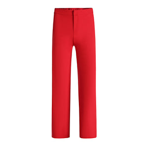 Red Double Breasted Loose Fit Women's Pantsuit - FashionByTeresa