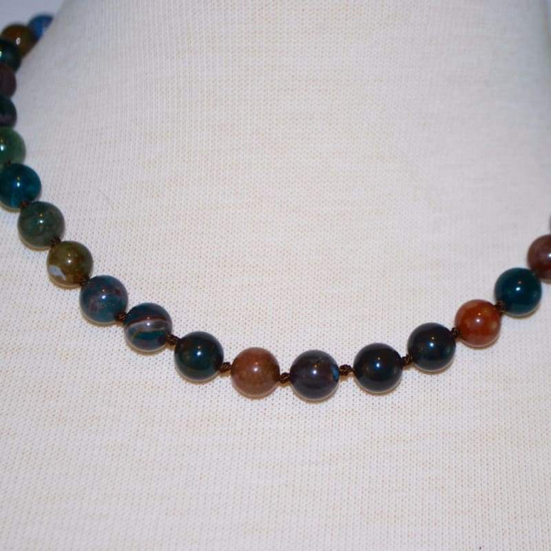 FBT - Indian Agate Multicolor Beaded Necklace - FashionByTeresa