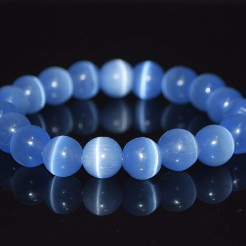 FBT - Light Blue Mexican Opal Tiger Eye Gemstone Unisex / Men's Bracelets - FashionByTeresa