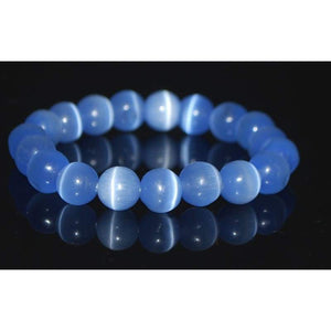 FBT - Light Blue Mexican Opal Tiger Eye Gemstone Unisex / Men's Bracelets - FashionByTeresa