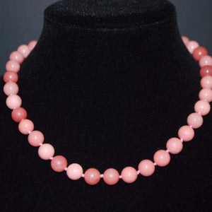 FBT - Pink Morganite Gemstone Beaded Women's Necklace - FashionByTeresa