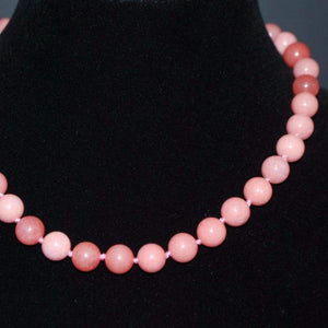 FBT - Pink Morganite Gemstone Beaded Women's Necklace - FashionByTeresa