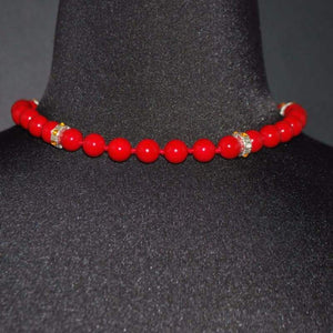 Red Beaded With Charms Ascent Women's Necklace. - FashionByTeresa