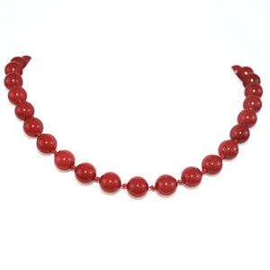 FBT - Red Shell Pearls Women's Beaded Necklace. - FashionByTeresa
