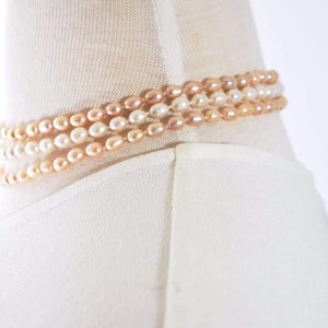 FBT - Vintage Three Strands Freshwater Pearls Necklace - FashionByTeresa