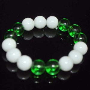 White Jade Bead with Green Quartz Bracelets - FashionByTeresa