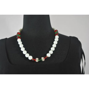 White Jade Stone Necklace. - FashionByTeresa